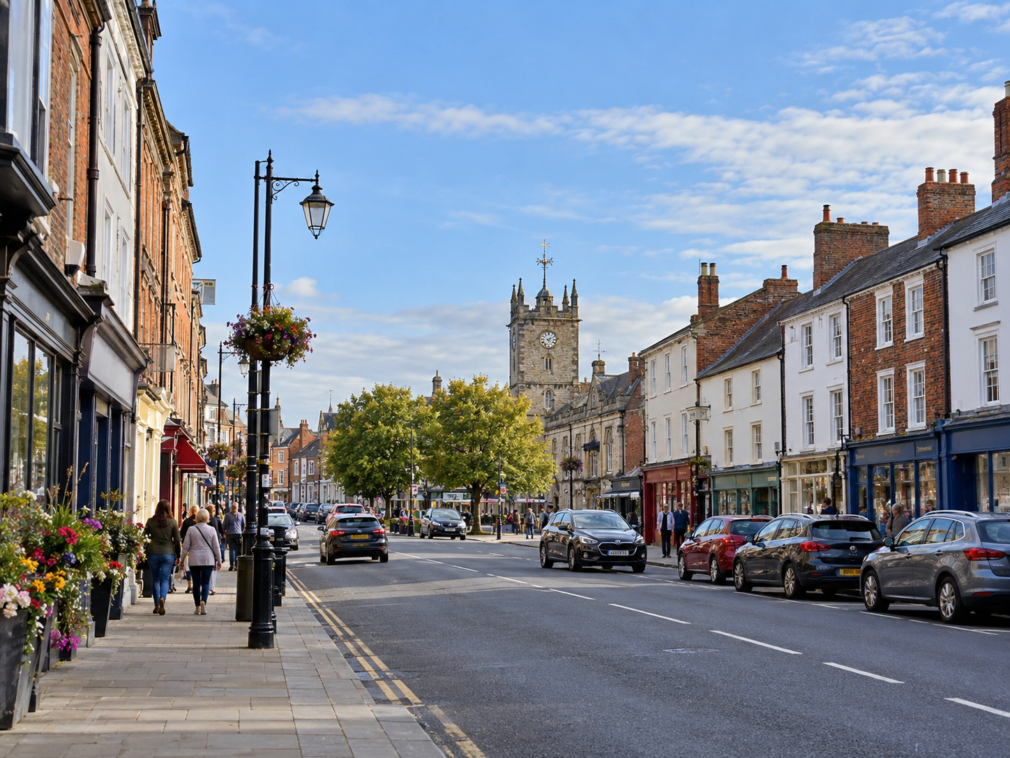 Northallerton High Street in North Yorkshire
